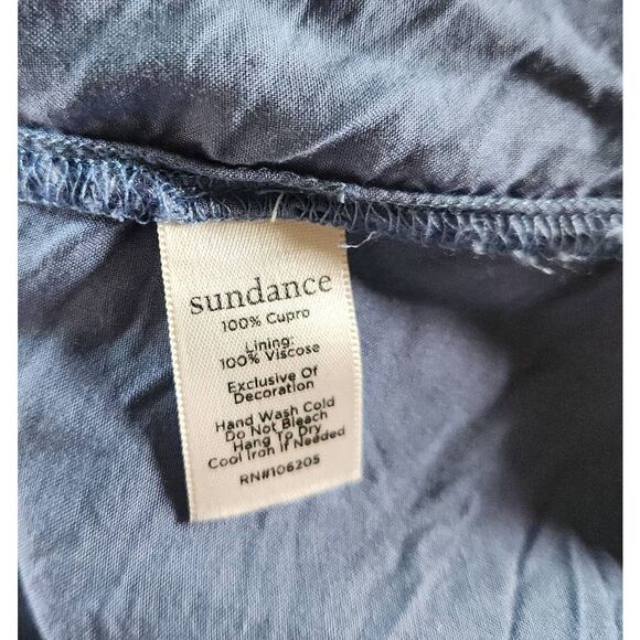 Sundance Button Front Flowy Lace Trimmed Blouse Size XS - Picture 7 of 7